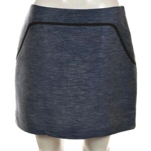 Hanii Y Mini Linen Mini Skirt Blue Sz 42. MSRP:$355